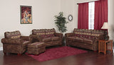 American Furniture Classics Model Two Piece Sofa sectional brown pinto American Furniture Classics