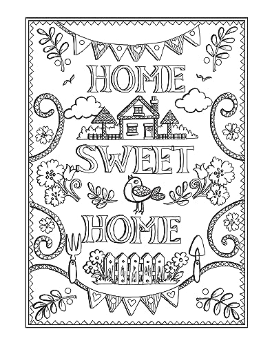 Creative Haven Home Sweet Home Coloring Book (Adult Coloring Books: Calm) Dover Publications