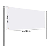 2 Pieces Large Banners Signs Polyester Oxford Cloth Sublimation Banner with Rope for Indoor Wall Outdoor Easy Hang Sign DIY Banner Sign for Business Office Supply (White,2 x 4 Feet) Zonon