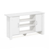 Furinno Econ Stand Entertainment Center, 50-Inch TV, White Furinno