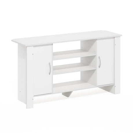 Furinno Econ Stand Entertainment Center, 50-Inch TV, White Furinno