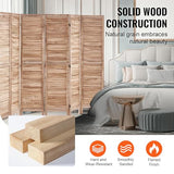VEVOR Wood Room Divider, 8 Panel Wood Folding Privacy Screen, 66.9 Inches Tall Indoor Louvered Partition Divider, Portable Decoration Screen, for Room Separation, Home, Office, Restaurant & Bedroom VEVOR