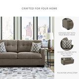 Signature Design by Ashley Mahoney Contemporary Tufted Sofa, Dark Brown Signature Design by Ashley