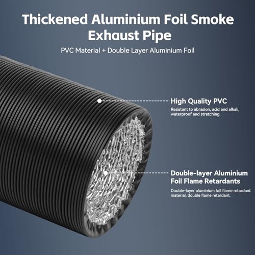 UniTak3D Smoke Exhaust Kit with Efficient Ventilation 4500RPM Fan and Pipe,Exhaust Smoke&Odors,Fan Fume Extraction Kit Exhaust Fan for Laser Engraver and 3D Printer Enclosure Tent Cover UniTak3D
