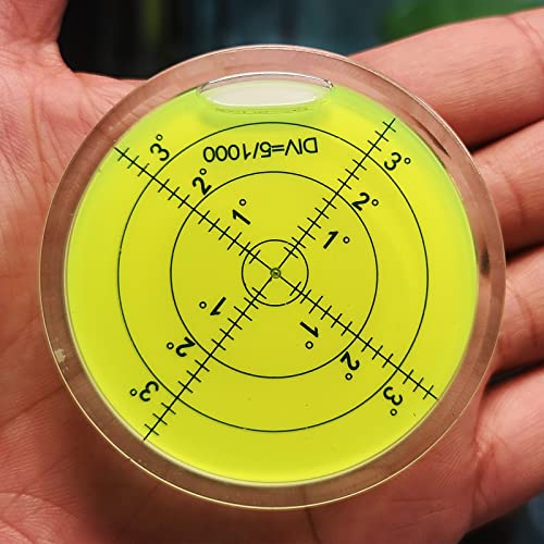 Magnetic Round Bubble Level Tool Bullseye Inclinometer Machinist Pocket Precision Spirit String Circular - Trailer Rv Leveling System Blocks Table Post Indicators Camper Leveler Magnet 2.4 Inch 60mm GEONASSUR