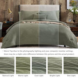 Geniospin King Size Comforter Set- 7 Piece Sage Green Textured King Bedding Set, Soft Solid Bed in a Bag for All Season, King Comforter Set with Sheets(Sage Green,102''x90'') Geniospin