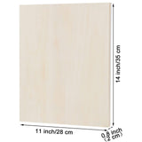 ADXCO 8 Pack Wood Panels 11 x 14 inch Wooden Canvas Board Unfinished Wooden Panel Boards for Painting, Arts, Pouring Use with Oils, Acrylics ADXCO
