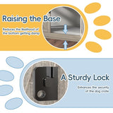 Wooden Dog Crate Furniture,36 Inch Dog Kennel Indoor with Double Doors, Medium Dog Cage with Cushion, Wood Pet House End Table Chew-Resistant for Medium/Small Dog, Grey Redpick