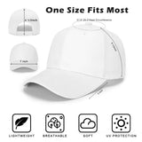 ZH Plain Baseball Caps,Adjustable Baseball Caps,Lot 12 PC Unisex Blank Design Baseball Caps White ZH
