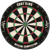 Viper by GLD Products Shot King Regulation Bristle Steel Tip Dartboard Set with Bullseye Metal Radial Spider Wire Compressed Sisal Board with Rotating Number Ring Includes 6 Darts Black Viper