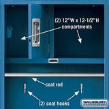 Salsbury Industries Open Access Standard Unassembled Metal Locker, 6-Feet-18-Inch, Blue Salsbury Industries