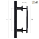 S&Z® 42 in. x 84 in. Barn Door, 20-60in Unfinished British Brace Barn Door/Modern Style/Solid Wood/Sliding Door/Simple Assembly is Required (42 in) S&Z TOPHAND