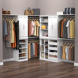 ClosetMaid Modular Storage Unit with 4 Drawers, Wood Closet Organizer, Stacking, Full Backer, Storage, Decorative Trim, White ClosetMaid
