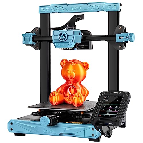 Sovol SV07 3D Printer with Klipper 5 inch Touch Screen, Max Print Speed 500mm/s, 300℃ High Temp All Metal Hotend Planetary Direct Drive Auto Leveling Meanwell Power Supply Print Size 8.66x8.6 - WoodArtSupply