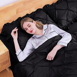 JOLLYVOGUE Queen Comforter Set 7 Pieces, Black Bed in a Bag Comforter Set for Bedroom, Bedding Comforter Sets with Comforter, Sheets,Ruffled Shams & Pillowcases JOLLYVOGUE
