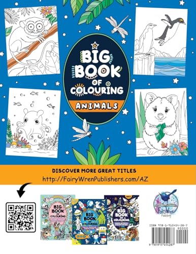 Big Book of Colouring: Animals: For Children Ages 4+ (Big Books of Colouring (Ages 4+)) WoodArtSupply