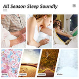 HYLEORY All Season Twin Size Bed Comforter - Cooling Goose Down Alternative Quilted Duvet Insert with Corner Tabs - Winter Warm - Machine Washable - White HYLEORY