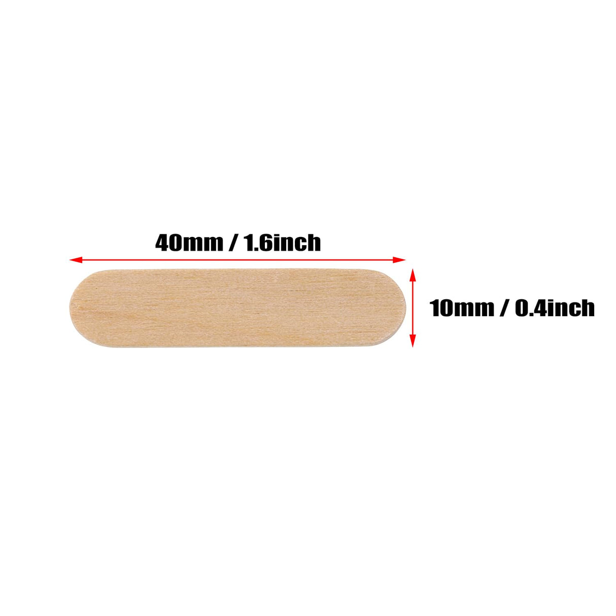 PPhtony Mini Wood Craft Sticks Small Wooden Sticks Bulk for DIY Art Christmas Ornaments Crafting Halloween Home School Painting Projects, 1.6x0.4inch (50) PPhtony