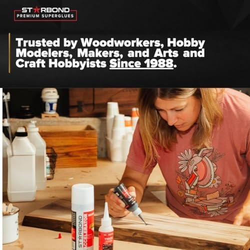Starbond 5 Minute Epoxy Adhesive - Super Tough and Durable - 1900 lb Lap Shear Strength, 1:1 Ratio Instant Mix — Fast Set, Quick Cure, Compatible with Wood, Metal, Glass, Ceramic, Fabric, 8 oz STARBOND