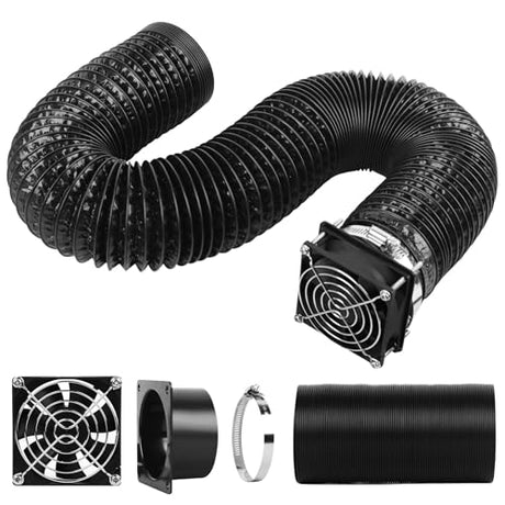 UniTak3D Smoke Exhaust Kit with Efficient Ventilation 4500RPM Fan and Pipe,Exhaust Smoke&Odors,Fan Fume Extraction Kit Exhaust Fan for Laser Engraver and 3D Printer Enclosure Tent Cover UniTak3D