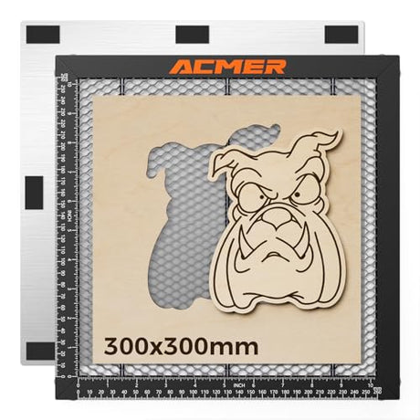 ACMER Honeycomb Laser Bed 300 * 300mm, Laser Engraver Honeycomb Working Table with Aluminum Backing Plate, Cutting Table for Diode CO₂ Fiber Laser Engravers, Desktop Protection ACMER