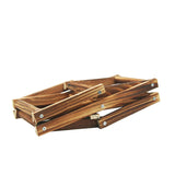 MUGLIO Foldable Wooden Wine Bottle Holder Free Standing Natural Wine Shelves for Pantry 2 Slots for 3 Bottles Wine Rack MUGLIO