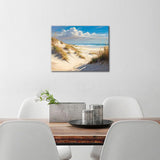 Rebotipy Adults Ocean Paint by Number Kits Coastal Art Painting Oil Painting of The Sea Coast Picture DIY Scenic Nature View with Dunes Paintings by Numbers for Men Lady Seascape Paints Crafts Gifts Rebotipy