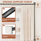 SUNALLY Room Divider Curtain Rod, No Drilling Wall Divider for Room Separation, 4-10ft(H) 28-171inch(W) Adjustable Heavy Duty Partition Space Separator Freestanding Tension Curtain Stand, Black SUNALLY