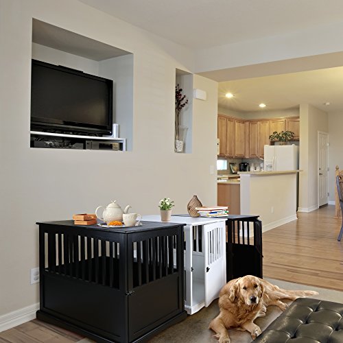 Casual Home Wooden Large Pet Crate, End Table, White 36.50" x 24.00" x 29.25" Casual Home