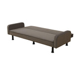 Nicbex Futon Sofa Bed Convertible Futon Sofa Couch Bed with Armrests,Sofa Converts into Sofa Bed, Upholstered Couch Sleeper, Folding Sofa Bed Futon Set for Living Room, Office, Apartment, Dark Grey NicBex
