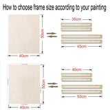 ECYC Ltd 70 x 90cm Wood Canvas Stretcher Bars Kit, DIY Solid Wood Canvas Frame Kit Wood Canvas Stretcher Frame Wooden Art Frames for Canvas Painting, Oil Paintings, Prints, Diamond Painting, Posters ECYC Ltd