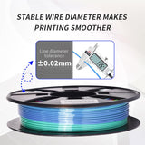 RAMBERY 3D Printer Filament Bundle Silk Shiny Rainbow PLA Filament, Multicolored Fast Color Change Rainbow Toughness Upgraded 3D Printing Filament, 1.75mm 200gX 4 Spools (1.76 lbs) RAMBERY