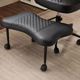 Ergonomic Home Office Chair with Wheels, Swivel Cross Legged Desk Chair, Plush Wide Criss Cross Kneeling Chair for Meditation,Black Merax