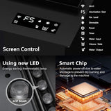 Water Vapor Fireplace Recessed Realistic Atomized Flame, Electric Fireplace with Manual Water Control and Remote Control,with 5ft Power Cord,Size: L31.5 x W7.87x H8.27 in Mexhom