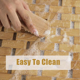 HOMBYS 47x32 Extra Large 100% Bamboo Shower Mat for Shower Stall Tub, Non Slip Bath Mat Bathroom Accessories, Large Mats for Shower and Bathroom, Quick Drying HOMBYS