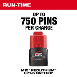 for Milwaukee 2540-20 M12 12V 23 Gauge Compact Cordless Pin Nailer - Bare Tool MGIAONSG