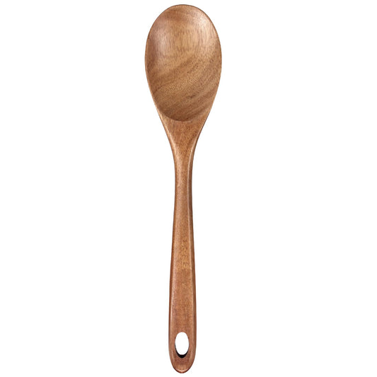 Acacia Large Wooden Spoons for Cooking Spatula Mixing Serving Spoon Best Wood Cooking Spoon Non Stick Kitchen Utensil Long Handle Spoons Big Kitchen Stirring Spoon