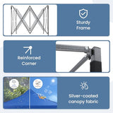 NEWBULIG Pop Up Canopy 9.5x9.5 FT Easy Up Tents for Camping Parties Events Beach Backyard Portable Outdoor Shelter Heavy Duty Instant Sun Shade with Sand Bags NEWBULIG