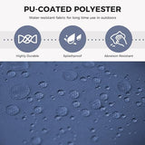 Grand patio 7-Piece Wicker Patio Furniture Set, Retro Outdoor Conversation Set Sectional Sofa with Water Resistant Blue Thick Cushions and Coffee Table, Brown Grand patio