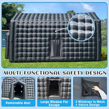 23x16.5x12 FT Inflatable Nightclub,Large Black Inflatable Club Party Tent for Adults with Blower,Inflatable Night Club for Event Party Exhibition Wedding Business Yiersanwin