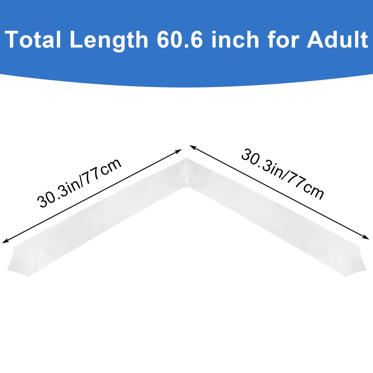 2 PCS 30" Graduation Stole Unisex White Plain Sublimation Stoles Blanks Graduation Sash 2024 Honor Stole for School/Church Ceremony Teaaha