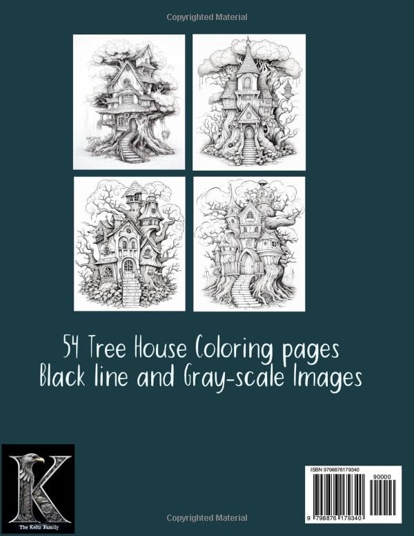 Tree House Coloring Book! Adult coloring (Tree House Books) WoodArtSupply