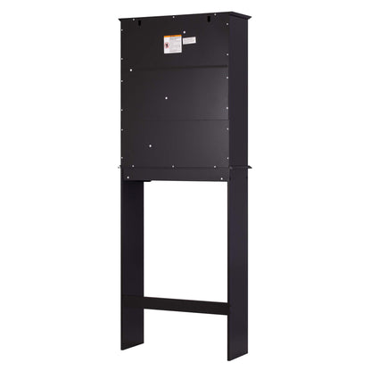 Spirich Over The Toilet Cabinet for Bathroom Storage, Above Toilet Storage Cabinet with Doors and Adjustable Shelves, Espresso