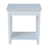 IC International Concepts International Concepts Narrow End Table, White IC International Concepts