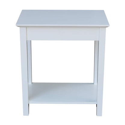 IC International Concepts International Concepts Narrow End Table, White