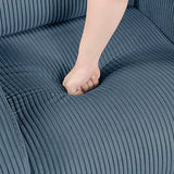 Lexicon Power Lift Recliner Chair for Elderly with Remote Control, Gentle Lift Motion, Side Pocket Armrest, Corduroy Upholstered Electric Recliner for Living Room/Bedroom, Easy Assembly, Midnight Blue