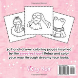Bold N’ Sweet Coloring Book: Vol. 2 Relax and Unwind with Playful and Cute Fashion Moments (Bold and Easy) Majosta