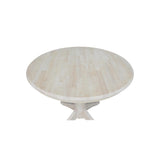 International Concepts 36" Round Top Pedestal Table-28.9" H, Unfinished IC International Concepts