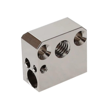 POLISI3D Plated Copper Heater Block High Temperature Ender 3 Heat Block Compatible with MK8 Extruder Ender 3 V2 Pro Ender 5 Plus CR10 S4 S5 3D Printer All Metal Hotend Upgrades POLISI3D