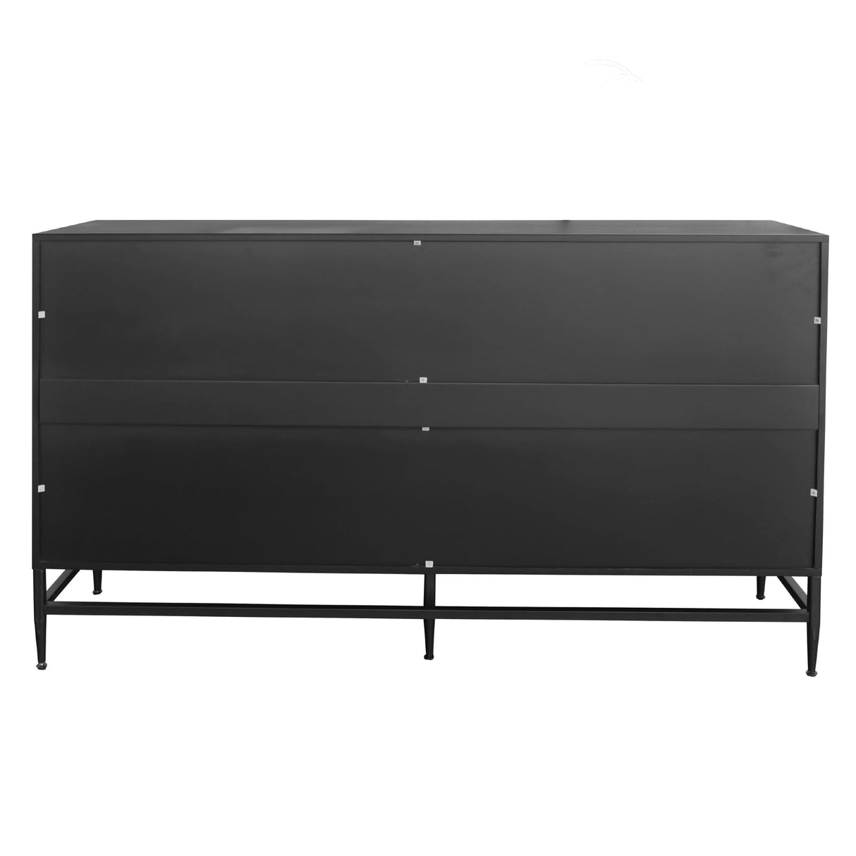 WILSHINE Sideboard Buffet with Storage Cabinet, 60" Black Buffets & Sideboards Credenza Wooden Entryway Table with 4 Doors and Adjustable Shelves for Dining Living Room Kitchen Coffee Bar WILSHINE